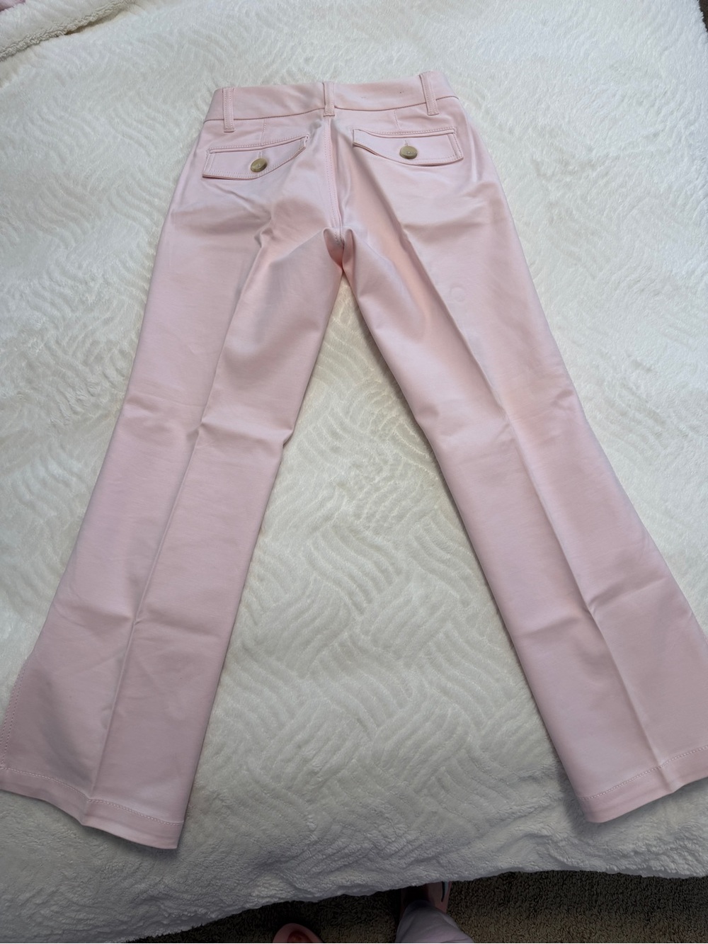 Banana Republic Martin Light Pink Cotton Blend Trousers